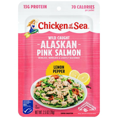 Chicken of the Sea Salmon Pink Premium Wild-Caught Lemon Pepper - 2.5 Oz - Image 1