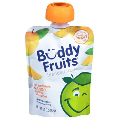 Buddy Fruits Original Pure Blended Fruit Banana Passion & Mango - 3.2 Fl. Oz. - Image 3