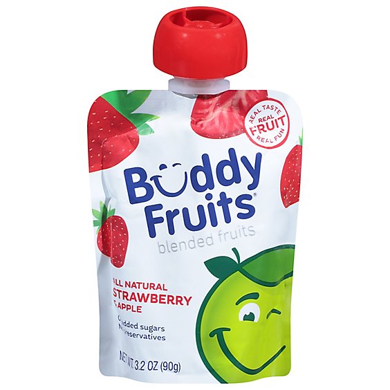Buddy Fruits Original Pure Blended Fruit Apple & Strawberry - 3.2 Fl. Oz.