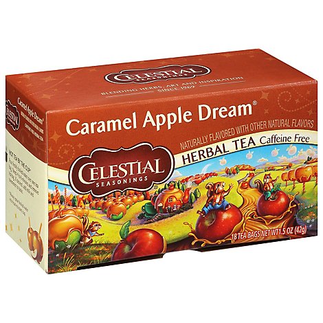 Celestial Seasonings Tea Bags Herbal Caramel Apple Dream 20 Count - 1 .7 Oz
