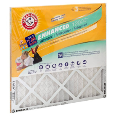 ARM & HAMMER Air Filter Enhanced 12000 Allergen 20 X 20 X 1 Inch - Each