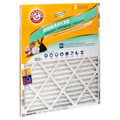 ARM & HAMMER Air Filter Enhanced 12000 Allergen 20 X 25 X 1 Inch - Each - Image 1