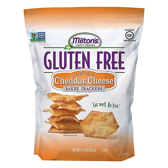 Milton's Craft Bakers Cheddar Cheese Gluten Free Crackers - 4.5 Oz