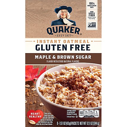 Quaker Select Starts Gluten Free Oatmeal Instant Maple & Brown Sugar - 8-1.51 Oz - Image 2