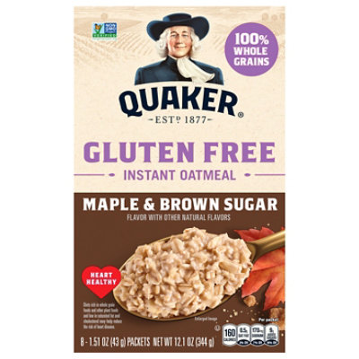 Quaker Select Starts Gluten Free Oatmeal Instant Maple & Brown Sugar - 8-1.51 Oz - Image 1