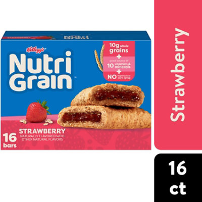 Nutri-Grain Soft Baked Breakfast Bars Strawberry Kids Snacks 16 Count - 20.8 Oz - Image 1