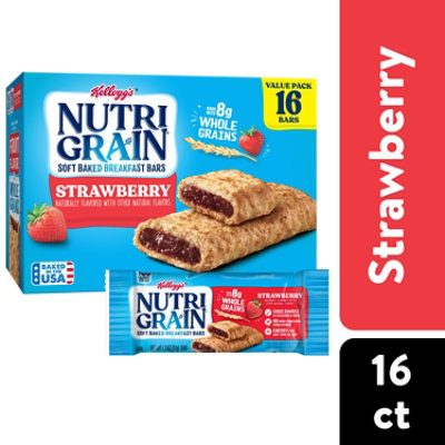 Nutri-Grain Soft Baked Breakfast Bars Made with Whole Grains Strawberry 16 Count - 20.8 Oz