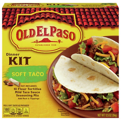 Old El Paso Tortillas Flour Dinner Kit Soft Taco Box 10 Count - 12.5 Oz - Image 3