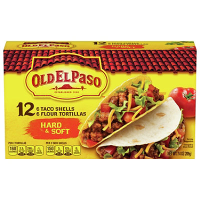 Old El Paso Taco Shell & Tortillas Flour Hard & Soft Box 12 Count - 7.4 Oz - Image 3