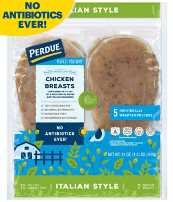 PERDUE Perfect Portions Italian Style Boneless Skinless Chicken Breasts - 1.5 Lb - Image 1