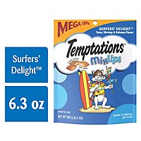 Temptations Mixups Cruchy and Soft Surfers Delight Cat Treats - 6.3 Oz - Image 1