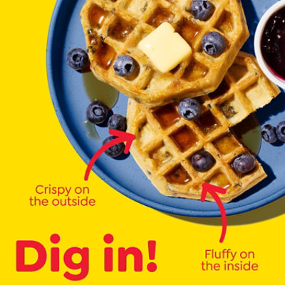 Eggo Thick and Fluffy Frozen Waffles Blueberry Frozen Breakfast - 6 - 11.6 Oz - Image 4