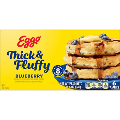 Eggo Thick and Fluffy Frozen Waffles Blueberry Belgian Style 6 Count - 11.6 Oz - Image 8