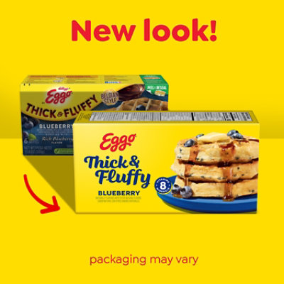 Eggo Thick and Fluffy Frozen Waffles Blueberry Frozen Breakfast - 6 - 11.6 Oz - Image 2