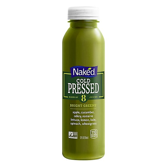 Naked Juice Pressed Hpp Bright Greens - 12 Oz