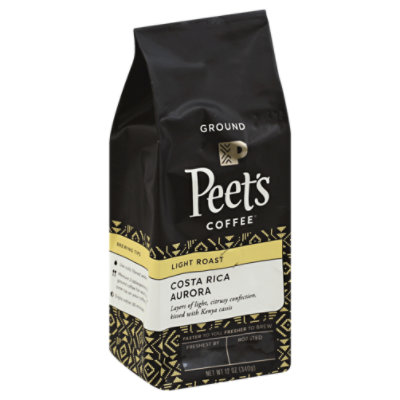 Peets Costa Rica Aurora Light Roast Ground Coffee - 12 Oz