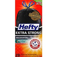Hefty Trash Bags Drawstring Extra Strong Multipurpose Large White Pine 30 Gallon - 28 Count - Image 2