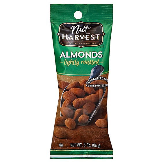 Nut Harvest Almonds Lightly Roasted - 3 Oz