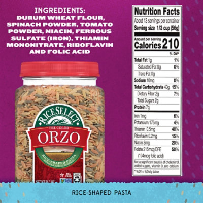 Rice Select Orzo Tri-Color - 26.5 Oz - Image 6