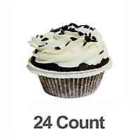 Bakery Cupcake Chocolate With Vanilla Whip 24 Count - Each - Image 1