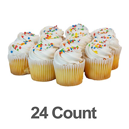 Bakery Cupcake Vanilla Whipped Shelf Stable 24 Count - Each - Image 1