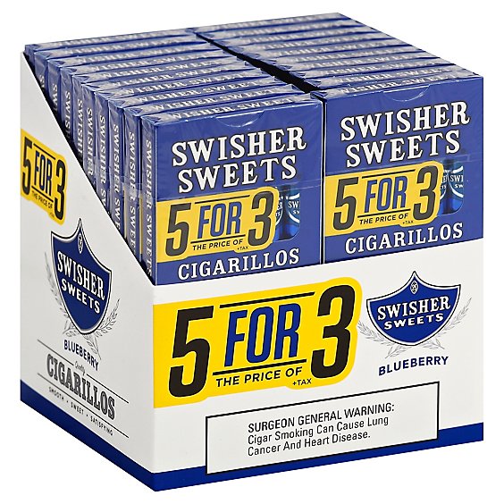 Swisher Sweets Cigarillos Blueberry 5for3 - Case