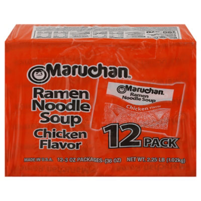 Maruchan Ramen Noodle Soup Chicken Flavor - 12-3 Oz - Image 3