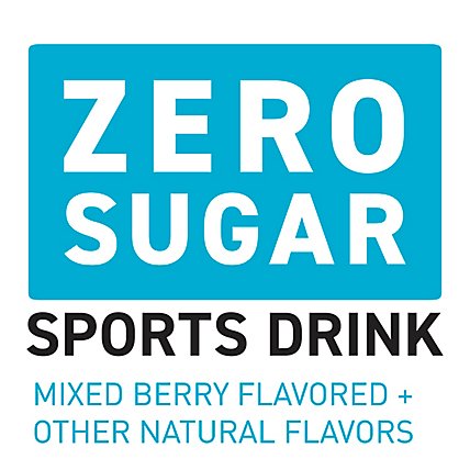 POWERADE Sports Drink Electrolyte Enhanced Zero Sugar Mixed Berry - 8-20 Fl. Oz. - Image 2