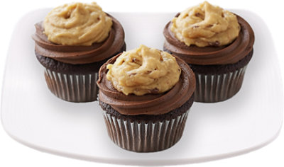 Bakery Cupcake Cake German Chocolate 3 Count - Each - Image 1