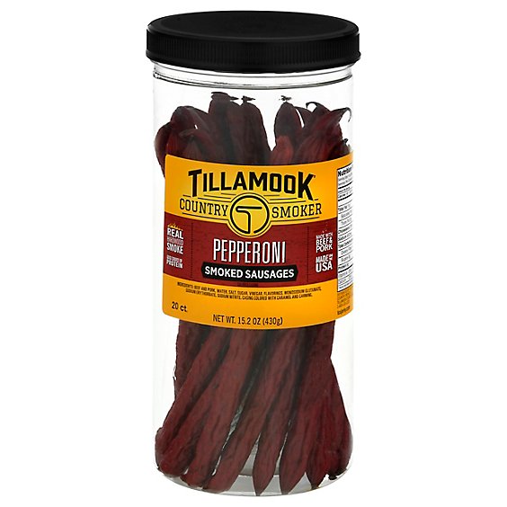 Tillamook Country Smoker Meat Sticks Pepperoni - 15.2 Oz