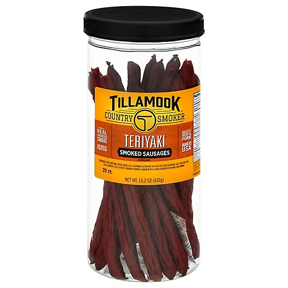 Tillamook Country Smoker Meat Sticks Teriyaki - 15.2 Oz