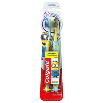 Colgate Toothbrush Extra Soft Minions Ages 5+ Value Pack - 2 Count