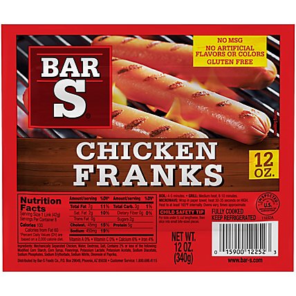 Bar-S Franks Chicken - 12 Oz - Image 3