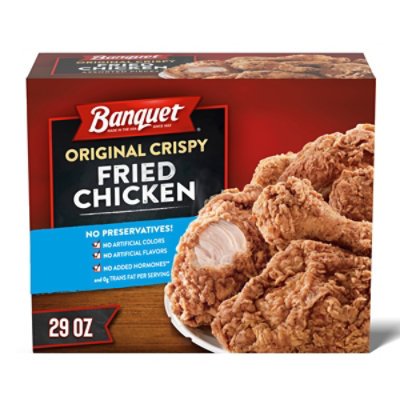 Banquet Original Crispy Frozen Bone In Fried Chicken - 29 Oz - Image 1