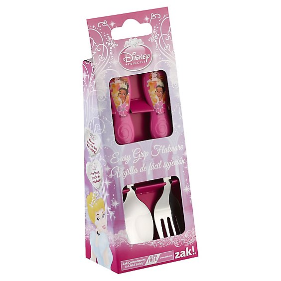 Zak Flatware Easy Grip Spoon & Fork Disney Princess - Each