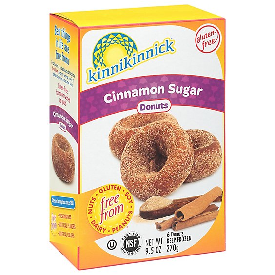 Kinnikinnick Donuts Gluten Free Cinnamon Sugar - 6 Count
