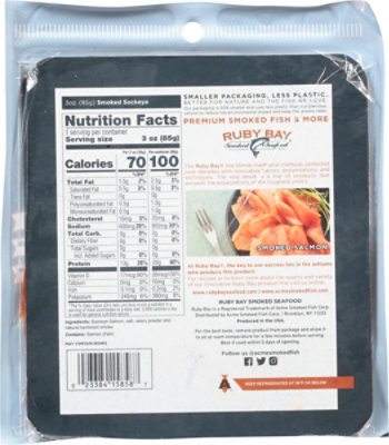 Ruby Bay Salmon Sockeye Sliced - 3 Oz - Image 6