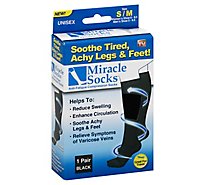 Miracle Socks Socks Unisex S/M Black - Each