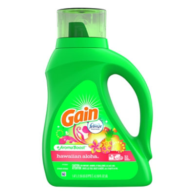 Gain Plus Aroma Boost Laundry Detergent Liquid With Febreeze Hawaiian Aloha - 50 Fl. Oz. - Image 1