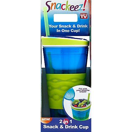 Idea Village Snackeez Snack & Drink Cup 2 in 1 - Each - Image 2