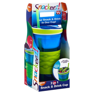 Idea Village Snackeez Snack & Drink Cup 2 in 1 - Each