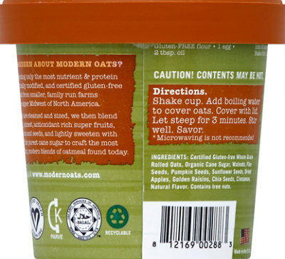 Modern Oats Oatmeal Apple Walnut - 2.6 Oz - Image 3