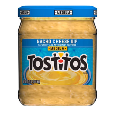 TOSTITOS NACHO CHEESE MEDIUM DIP - 15.75 OZ.