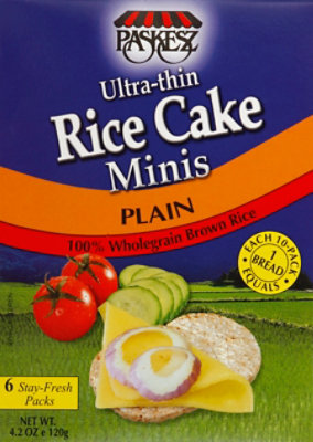 Paskesz Rice Cake Minis Ultra-Thin Plain - 4.2 Oz - Image 2