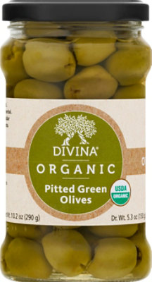 Divina Olives Organic Green Pitted - 6 Oz - Image 2