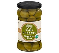 Divina Olives Organic Green Pitted - 6 Oz
