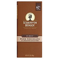 Scharffen Berger Dark Chocolate Nibby 62% Cacao - 3 Oz - Image 1
