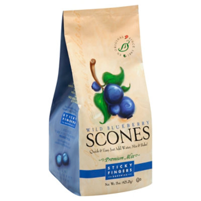 Sticky Fingers Scones Premium Mix Wild Blueberry - 15 Oz