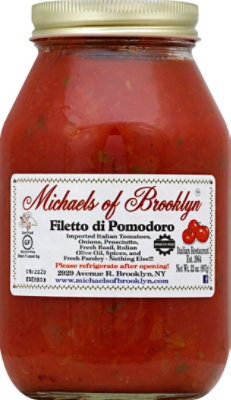 Michaels Of Brooklyn Pasta Sauce Filetto di Pomodoro Jar - 32 Oz - Image 2