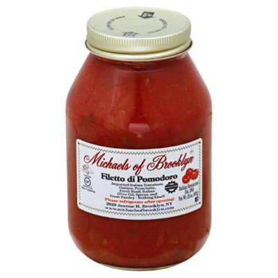 Michaels Of Brooklyn Pasta Sauce Filetto di Pomodoro Jar - 32 Oz - Image 1